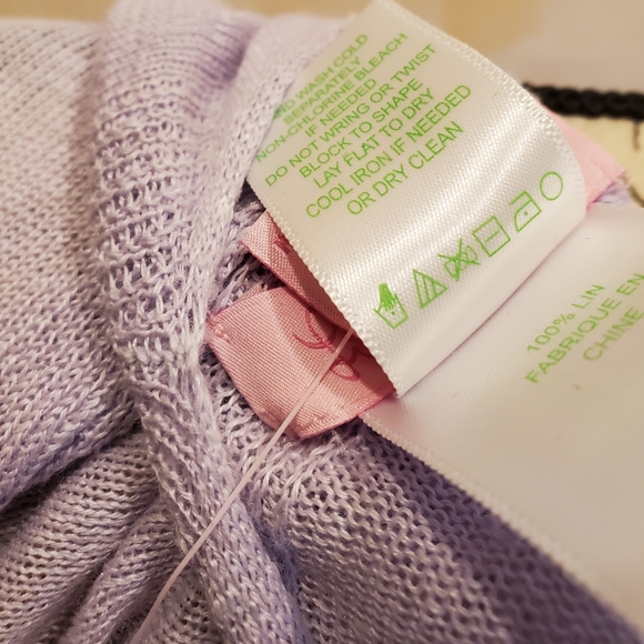 LILLY PULITZER MARIN OMBRE SWEATER WRAP FRINGED LILAC VERBEN BEACH BLISS ONE SIZ - Picture 16 of 16